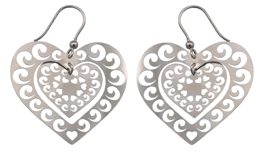 Sterling Silver -Laser Cut Designer Earring