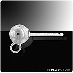 Sterling Silver 5mm Ear Studs with Ring (Sold in packs of 5 pairs)