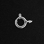 Sterling Silver 6mm Spring Ring with Open Ring (Sold in packs of 10pieces)