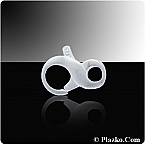 Sterling Silver 13.8mm matte finish figure 8 Clasp (Sold in packs of 2pieces)