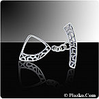 Sterling Silver 15x19mm Filigree Fancy Toggle clasps (Sold in packs of 1set)