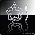 Sterling Silver 32mm Flower Toggle Clasp (Sold in packs of 1set)