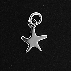Sterling Silver 8.5mm Star Charm (Sold in packs of 3pieces)