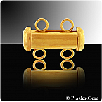 14Kt Gold Filled 16mm 2-strand tube clasp (Sold in packs of 1piece)