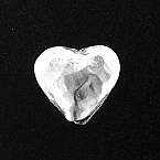 Hill Tribe Silver 14mm Hammered Heart Beads (Sold in packs of 2pieces)