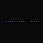 Sterling Silver Rhodium Plated 1.5 x 1.2mm Flat Cable Chain (Price Per 5ft)