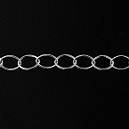 Sterling Silver 8x6mm 22gauge oval Cable Chain (Price per 5ft)