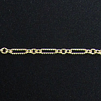 14Kt Gold Filled 7x2mm Corrugated Flat Long and Short Chain (Price per 5ft)