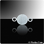 Sterling Silver 6mm Round Stardust Magnetic Clasp (Price per 1set)