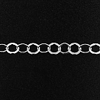 Sterling Silver 5mm Flat Wire Circle Chain (Price per 5ft)