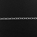 Sterling Silver 2.3x3mm Flat Cable chain (Price per 5ft)