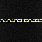 Gold Filled 5x3.5mm Corrugated Flat Cable Chain (Price per 5ft)