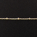 14Kt Gold Filled 1mm Satellite Chain with 2mm Bead (Price per 5ft)