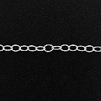 Sterling Silver 4x3mm Twisted wire cable chain (Price per 5ft)