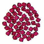 Swarovski 5328 4mm Ruby (501) Xilion Bicone Beads