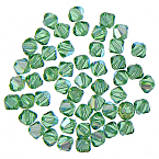Swarovski 5328 4mm Peridot (214) AB Xilion Bicone Beads (Sold in packs of 144pcs)