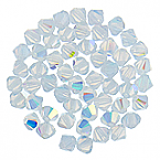 Swarovski 5328 4mm White Opal (234) AB Xilion Bicone Beads (Sold in packs of 144pcs)