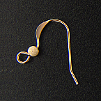 14Kt Gold Filled 16x18mm Flat Ear wires with Stardust Beads - (Sold in packs of 5pairs)