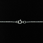 Sterling Silver 18 Inch Flat Cable Chain with clasp 2x1.5mm (Price per 1pc)