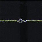 Sterling Silver 20 Inch Flat Cable Neck Chain 1.5x1.2mm (Price per pc)
