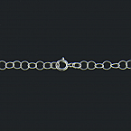 Sterling Silver 3.8mm 18 Inch Twisted wire Circle Link Chain (Price per pc)