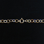 Gold Filled 3.8mm 22 Inch Flat Circle link chain (Price per 1pc)