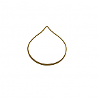 24kt Gold Plated Sterling Silver 25x25mm medium Teardrop links (Sold in packs of 1pc)