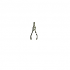 Sterling Silver 14x6mm Mini Wish bone charm with jump ring (Sold in packs of 1piece)