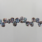Cultured Fresh Water Keshi Pearl touch of Grey and Purple Strand 10-15mm - 16 Inch Strand